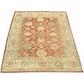 Indo Mahal Vegetable-dyed Rust/ Beige Rug (8'2 x 9'9)