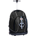 J World 'Twinkle' Black/ Blue Rolling Backpack with Lightning Wheels