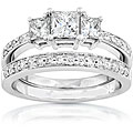 14k Gold 7/8ct TDW Princess Diamond Bridal Ring Set (H-I, I1-I2)