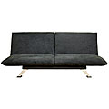 Black Microfiber Futon Convertible Sofa Bed