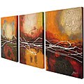 Meaningful info on abstract Painting Anna Hand-painted Abstract Oil Paintings (Set of 3)