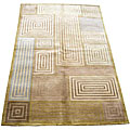 Indo Hand-knotted Brown Wool Rug (5' x 8')