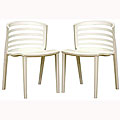 White Modern Accent/ Dining Chairs (Set of 2)