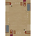 Alexa Trinity Collection Abstract Modern Gold Rug (7'10 x 9'10)