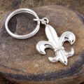 Sterling Silver Fleur de Lis Keyring (Mexico)