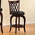 Verona Cherry Scroll-back Swivel 24 inches Counter-height Chair