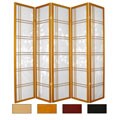 Wood 6-foot 5-panel Bamboo Tree Room Divider (China)