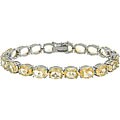 Glitzy Rocks Sterling Silver 33 TGW Citrine Bracelet