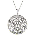 Sterling Silver 1/4ct TDW Diamond Heart Necklace (J-K, I3)
