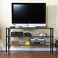 Distressed Metal/ Glass TV Stand