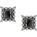 10k Gold 1/2ct TDW Black/ White Diamond Earrings (H-I, I1-I2)