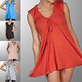 AtoZ Women's Deep V-neck Top