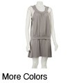 AtoZ Women's Round Neck Dress with Belt