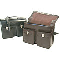 Large Black Executive Leather Computer Briefcase