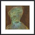 Axton 'Countenance I' Metal Framed Art Print