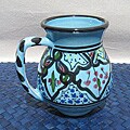 Hand-painted Sabrine Design Small Pitcher/ Creamer (Tunisia)