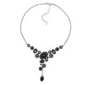 Silvertone Blue Beaded 'Evil Eye' Necklace