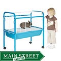 Prevue Pet Products Small Animal Cage with Stand 420 Caribbean Blue and White