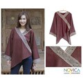 Women's 'China Paths in Dark Brown' Blouse (Thailand)