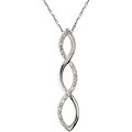 Sterling Silver 1/10ct TDW Diamond Twist Necklace