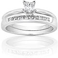 14k White Gold 1/2ct TDW Princess Diamond Bridal Set (H-I, I1-I2)