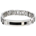 Men's Titanium and 14k Gold Onyx and Diamond Bracelet (12.5 mm)