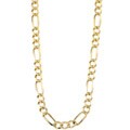 Caribe Gold 14k over Sterling Silver 24-inch Figaro Chain (6 mm)