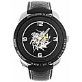 Akribos XXIV Men's 'Shutter' Automatic Skeleton Strap Watch