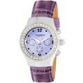 Akribos XXIV Women's Austrian Crystal Purple Multifunction Quartz Watch
