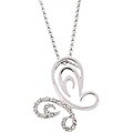 Sterling Silver 1/5ct TDW Diamond Butterfly Necklace (J-K, I3)