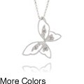 Sterling Silver Diamond Accent Butterfly Necklace
