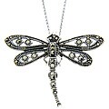 Sterling Silver Marcasite Dragonfly Necklace