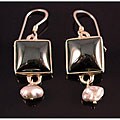 Sterling Silver Hematite/ FW Pearl 'Zena' Earrings (USA)