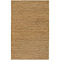 Hand-woven Light Gold Natural Hemp Rug (2' x 3')