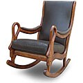 Vintage Leather Rocking Chair
