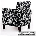 Download reports on White Jukebox Plastics angelo:HOME Sutton Accent Arm Chair Charcoal Black and White Vine