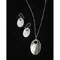 Silver Mother of Pearl Necklace and Earring Set (Indonesia)