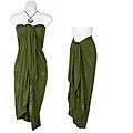 Rayon Olive Green Sarong (Indonesia)
