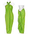 Embroidered Lime Green Sarong (Indonesia)