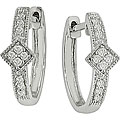 10k White Gold 1/10ct TDW Diamond Earrings