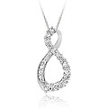 Icz Stonez Sterling Silver Cubic Zirconia Infinity Pendant