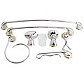 Moen 7-piece Asceri Chrome with Polished Brass Bath Accessory Kit