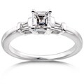 14k Gold 1/2ct TDW Asscher Diamond Engagement Ring (H-I, SI1-SI2)
