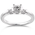 14k Gold 1/2ct TDW Princess Diamond Engagement Ring (H-I, I1-I2)