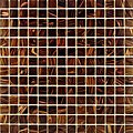 SomerTile 12x12-in Cuivre 1-in Brown Gold Translucent Glass Mosaic Tile (Case of 13)