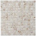 SomerTile 12x12-in Cuivre 1-in Bronze White Translucent Glass Mosaic Tile (Case of 13)