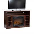 Branick Espresso Media Console Fireplace