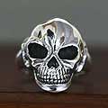 Sterling Silver Men's 'Lunar Skull' Ring (Indonesia)
