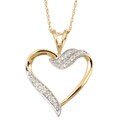 Free indicative info on Lovely wedgwood 10k Yellow Gold Diamond Heart Necklace