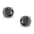 14k Gold 1 1/2ct TDW Black Diamond Studs